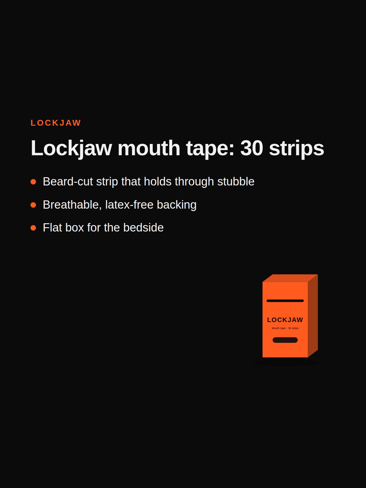 Lockjaw mouth tape: 30 strips 3